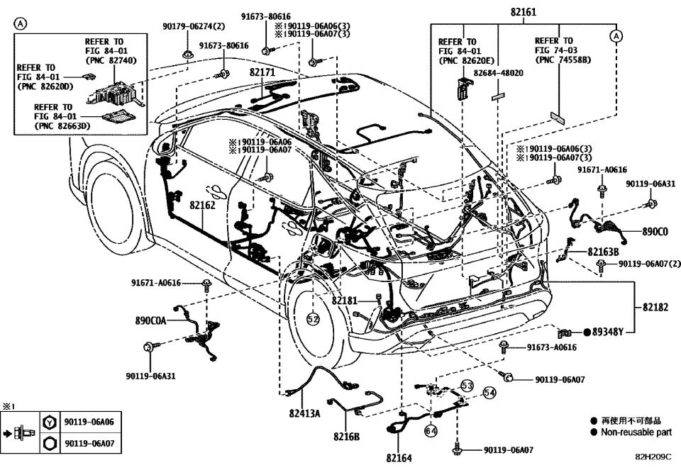 Lexus 82161-4DZ01 WIRE, FLOOR