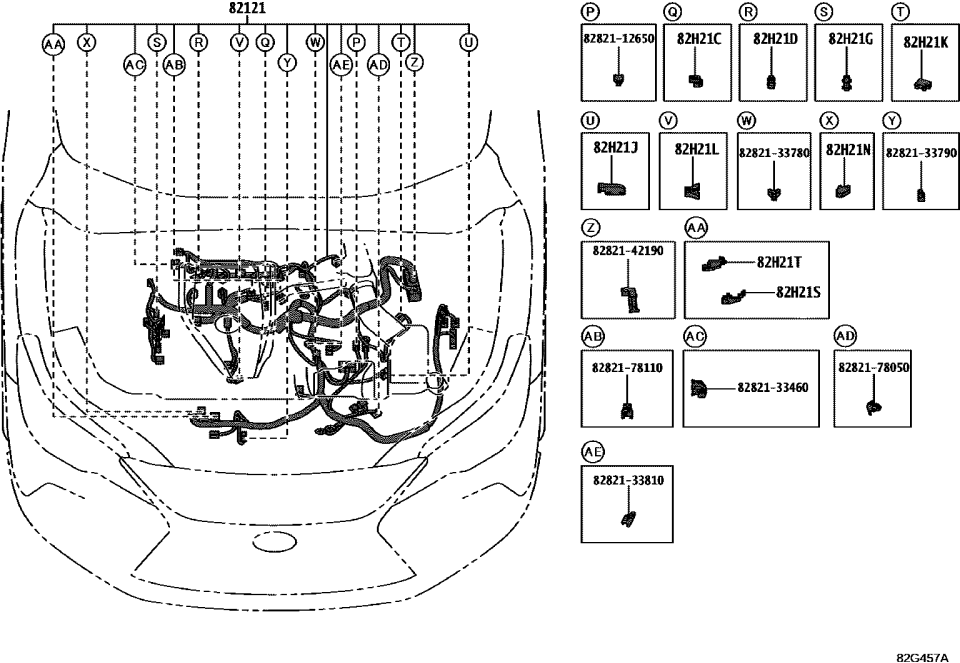 Lexus 82821-12650 COVER, CONNECTOR