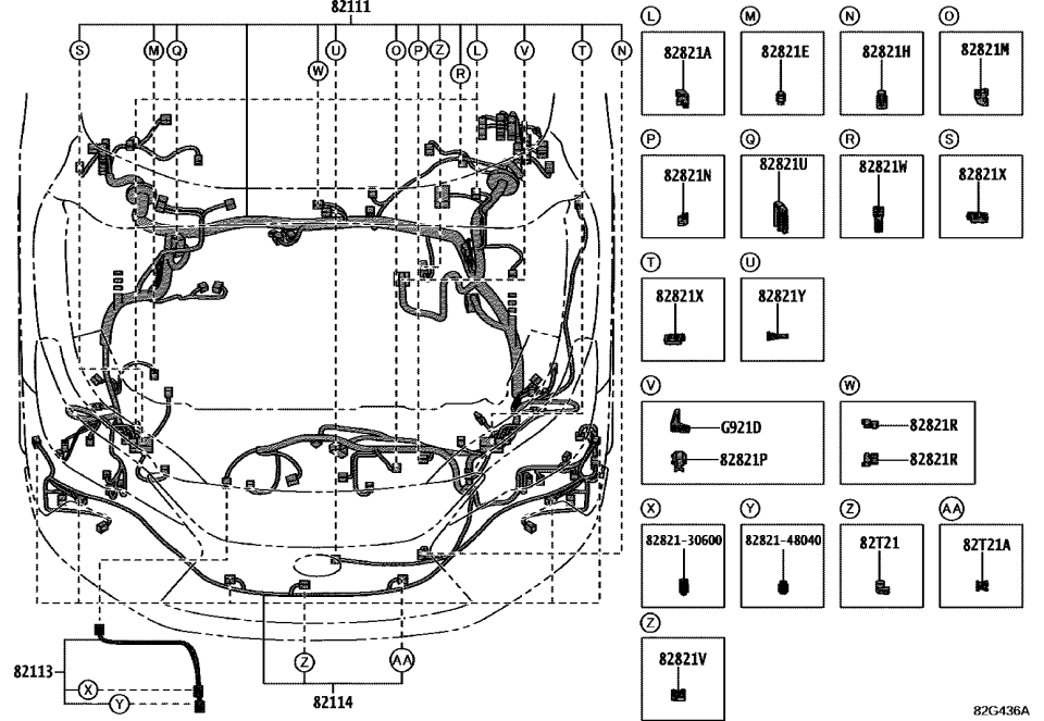 Lexus 82114-48200 WIRE, ENGINE ROOM, N