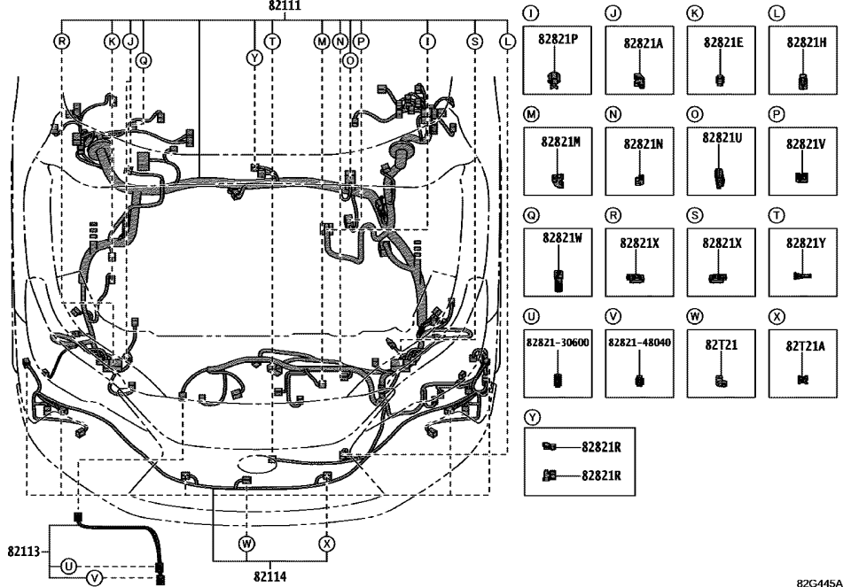 Lexus 82113-48100 WIRE, ENGINE ROOM, N