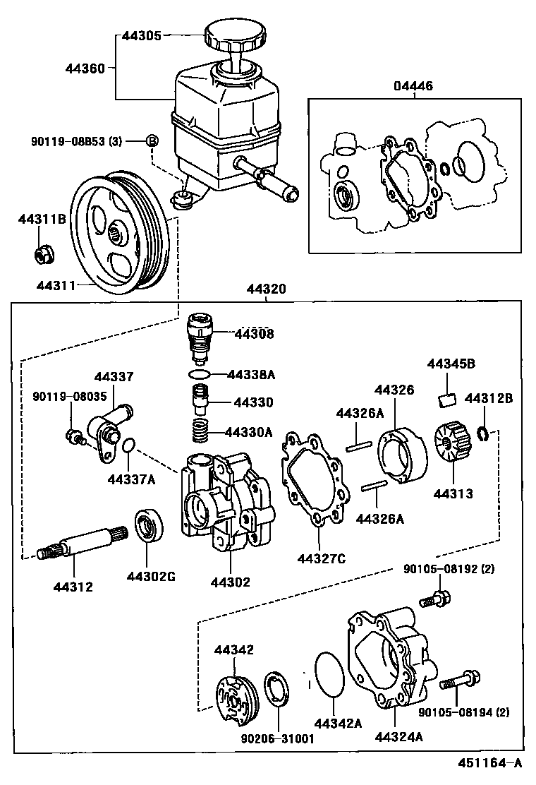 Lexus 90105-08194 Bolt, Washer Based H