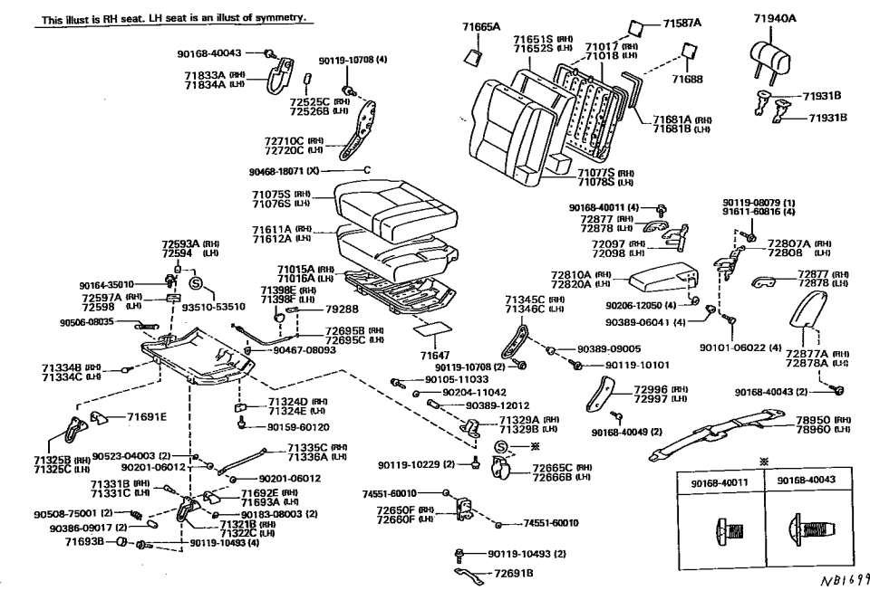 Lexus 90168-40049 Screw, Tapping