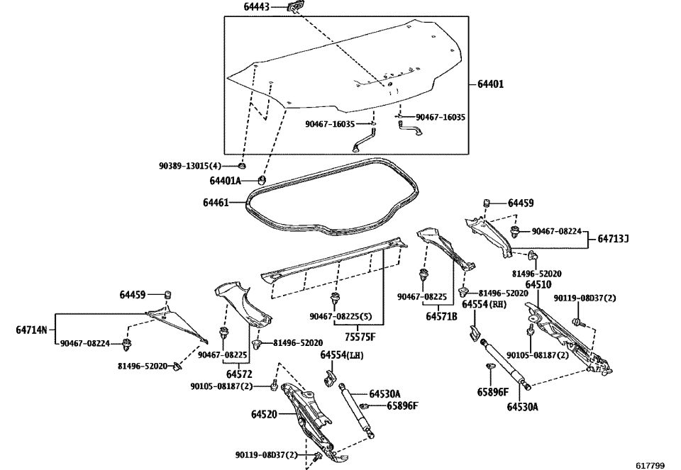 Lexus 90119-08D37 Bolt, W/Washer