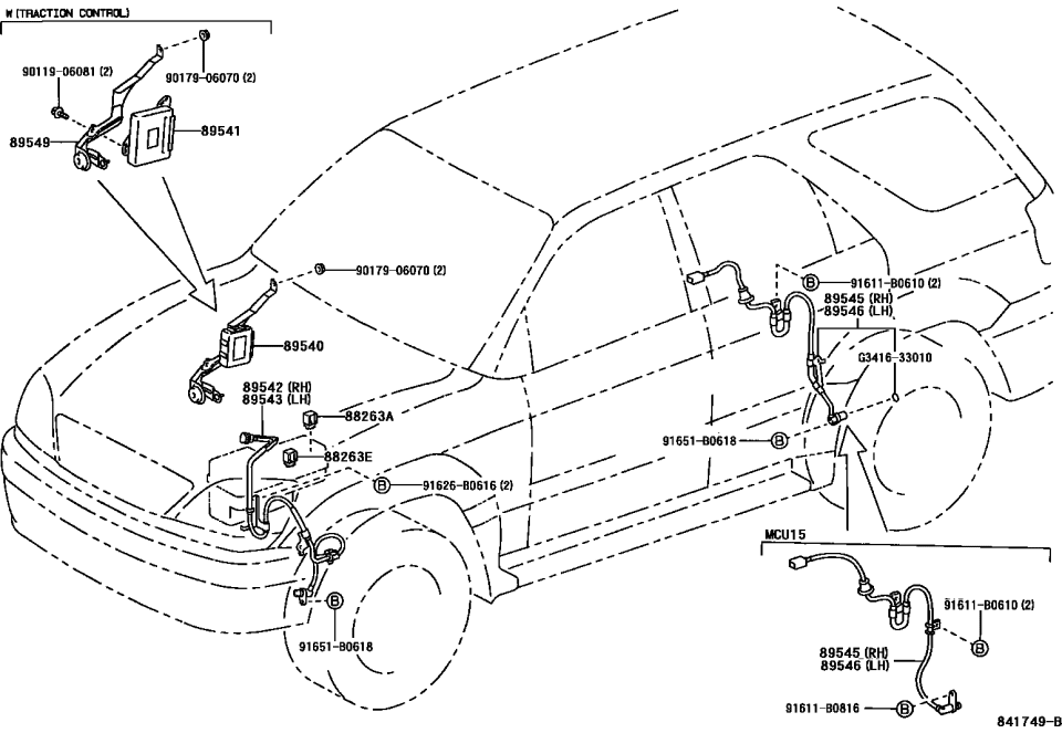 Lexus 90119-06081 Bolt, W/Washer