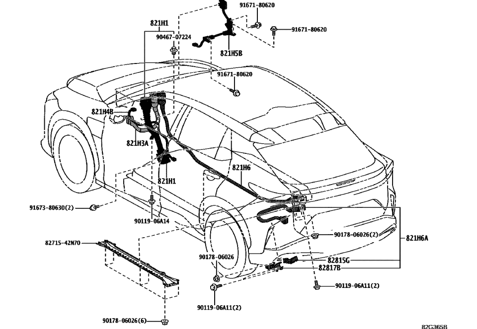 Lexus 82715-42N70 BRACKET, WIRING HARN