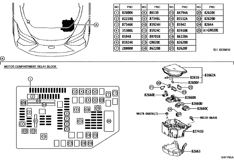 Lexus 82662-46041 COVER, RELAY BLOCK