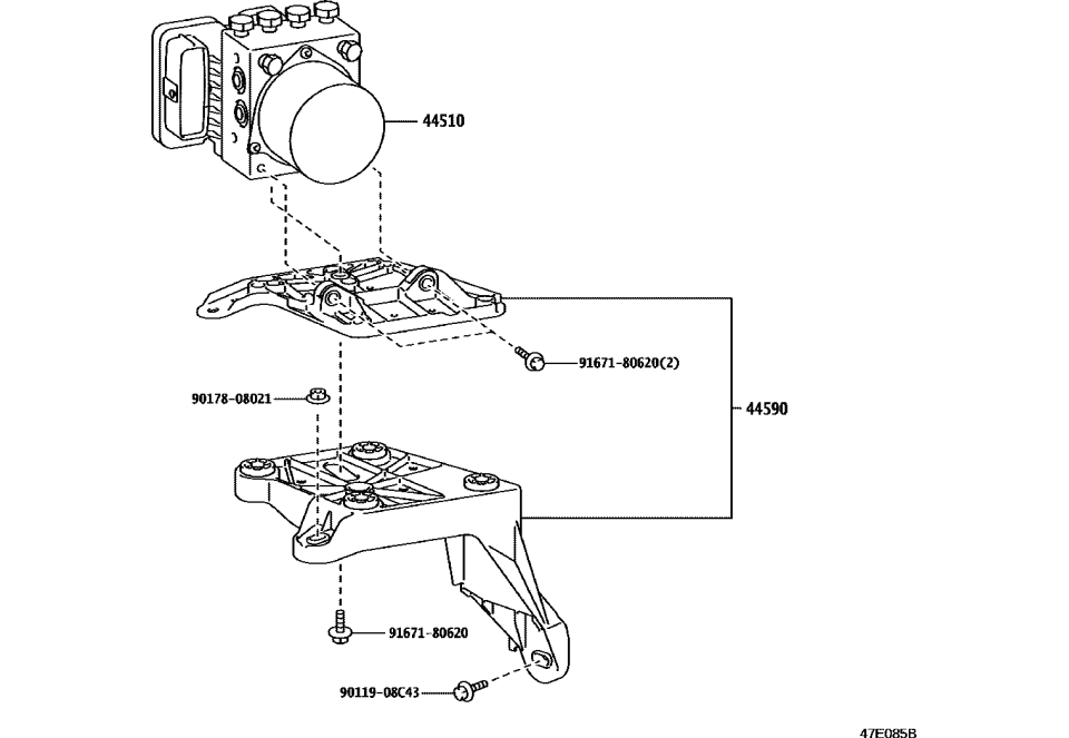Lexus 44050-46210 ACTUATOR ASSY, BRAKE