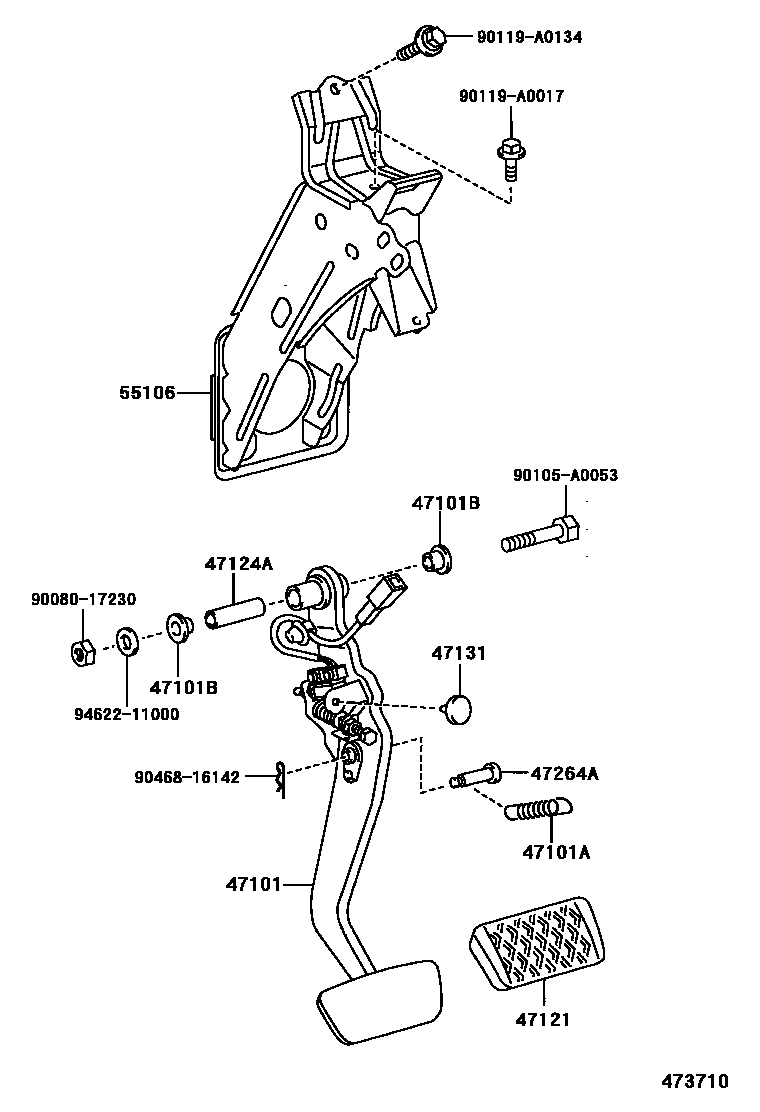 Lexus 90105-A0053 Bolt, FLANGE
