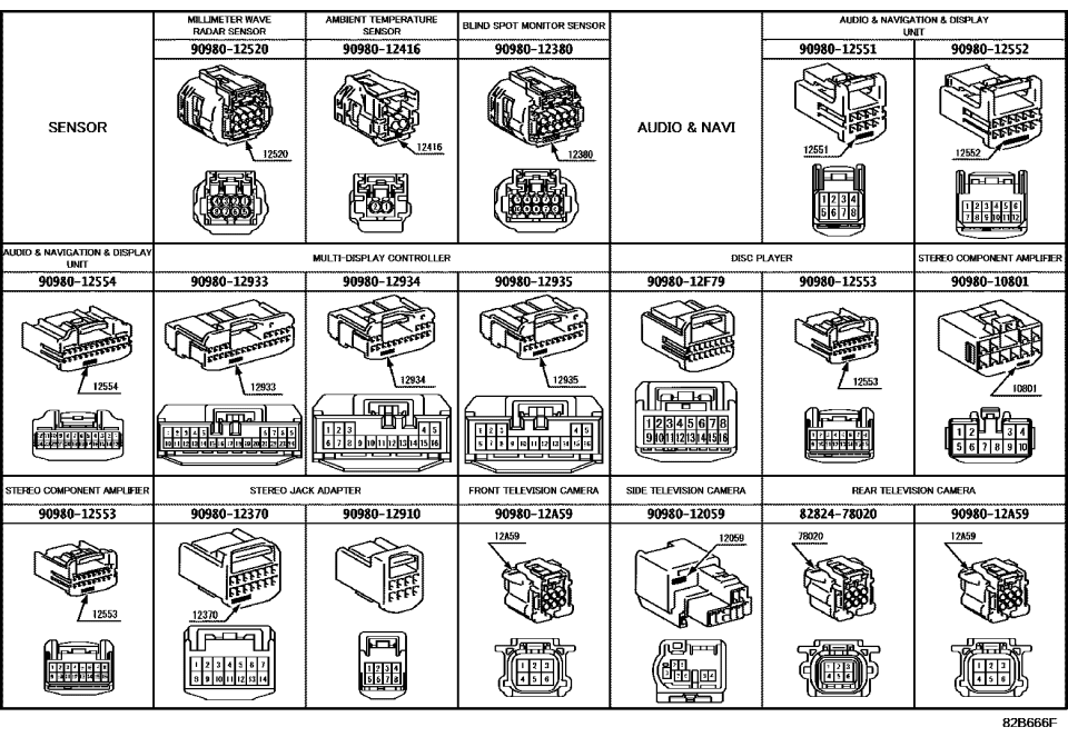 Lexus 90980-12934 Housing, Connector F