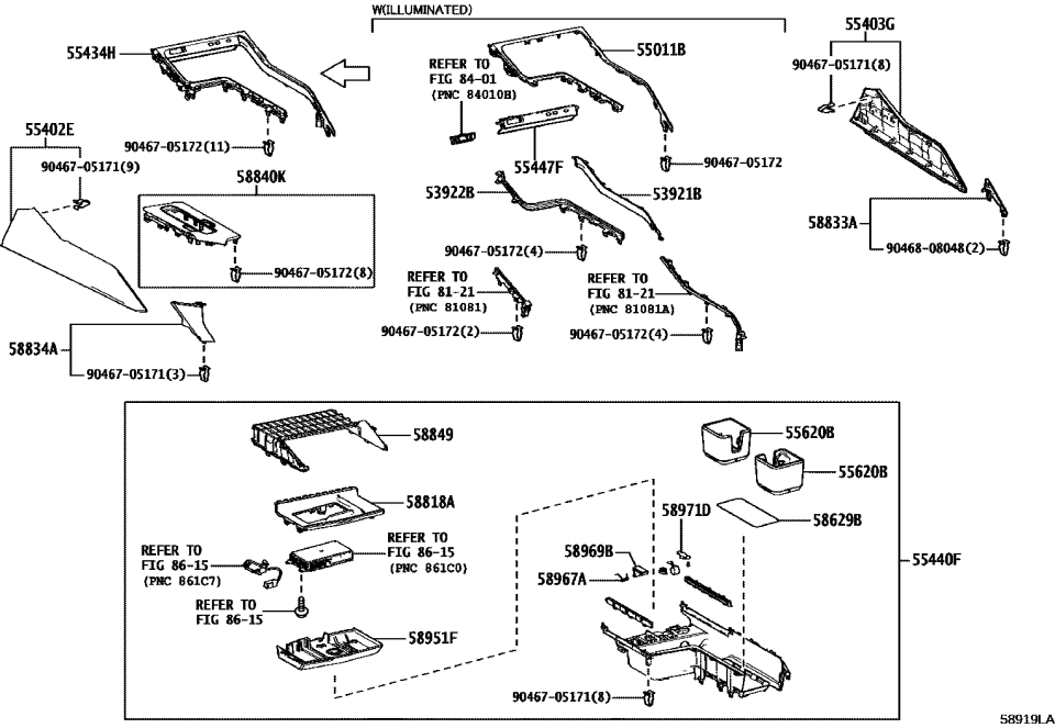 Lexus 55402-0E100-C0 PAD SUB-ASSY, INSTRU