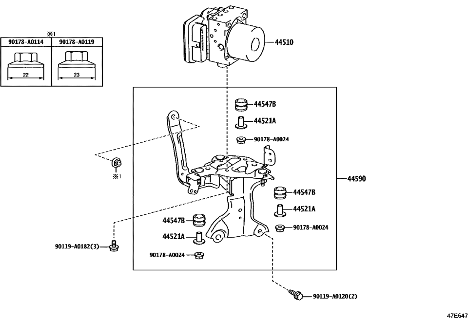 Lexus 44050-48G60 ACTUATOR ASSY, BRAKE