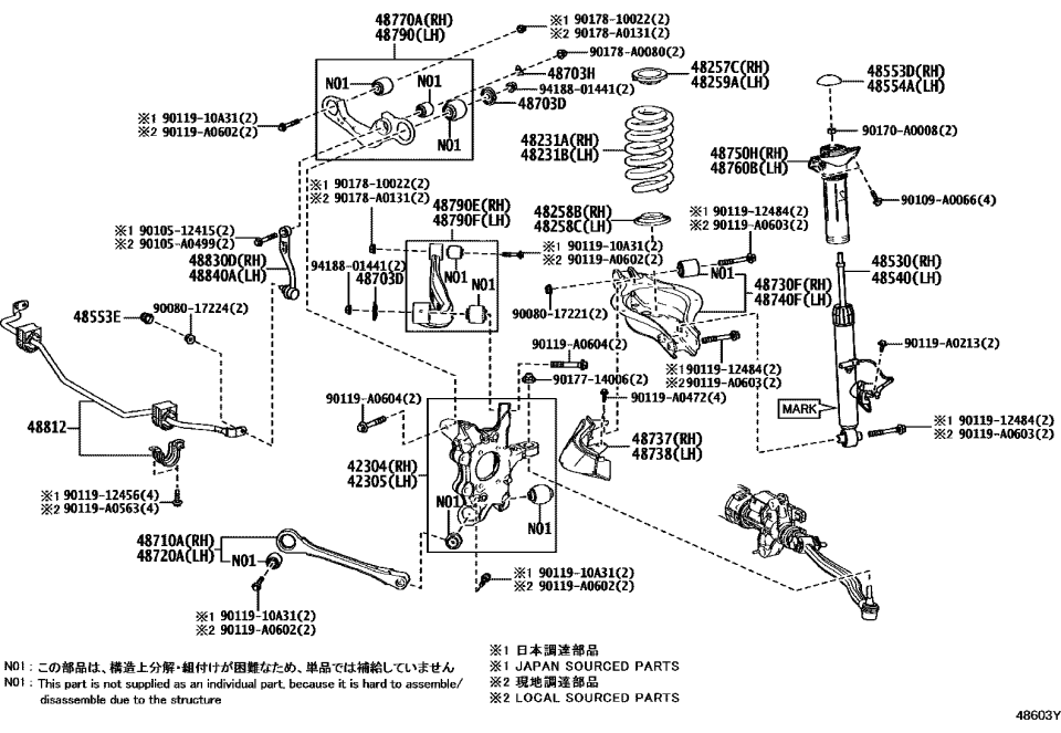 Lexus 90119-A0472 Bolt, W/Washer