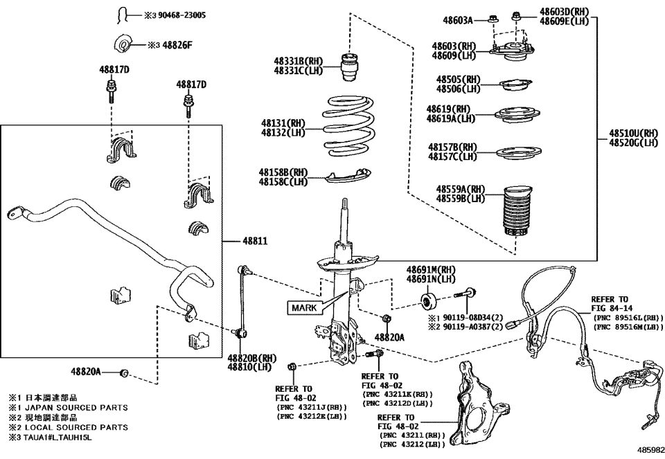 Lexus 48510-8Z655 ABSORBER ASSY SET, S