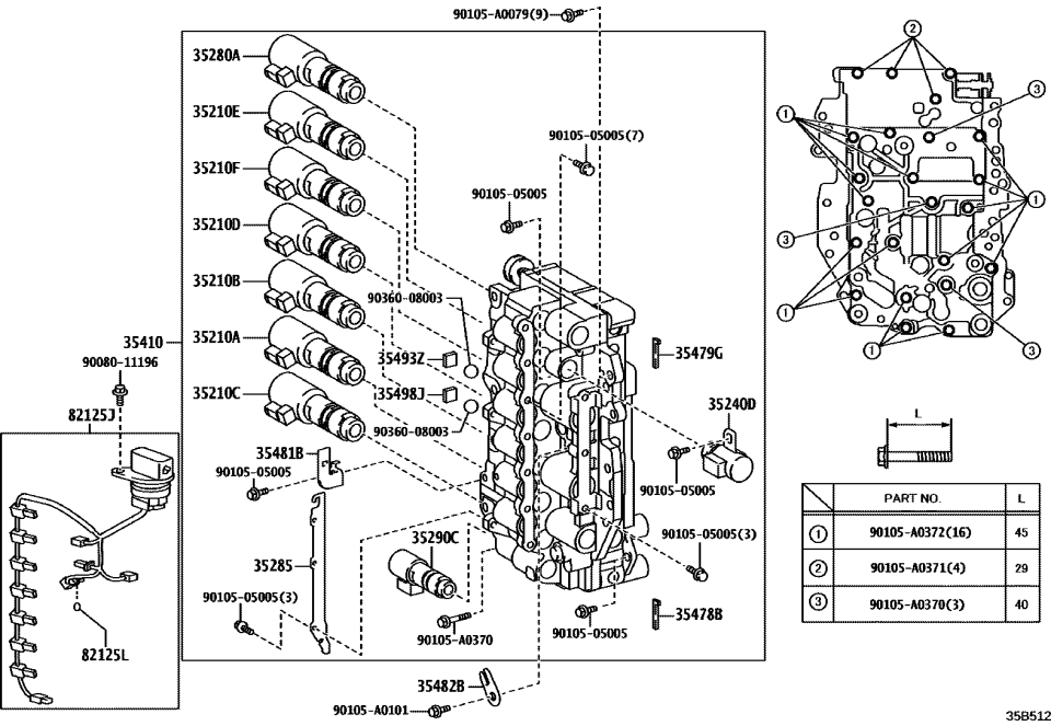 Lexus 90105-A0371 Bolt, Washer Based H