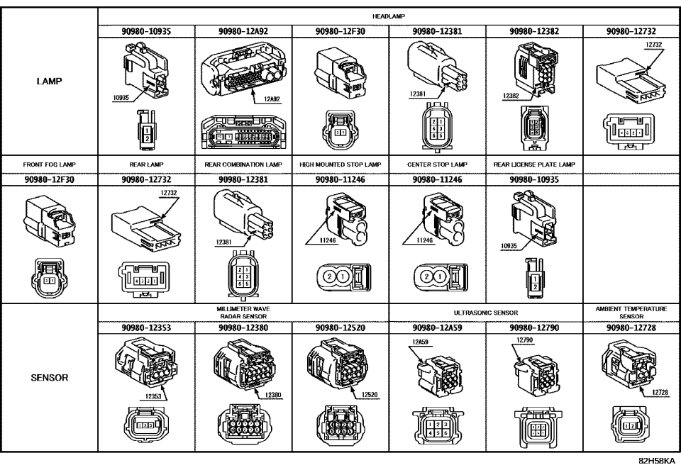 Lexus 90980-10935 Housing, Connector F