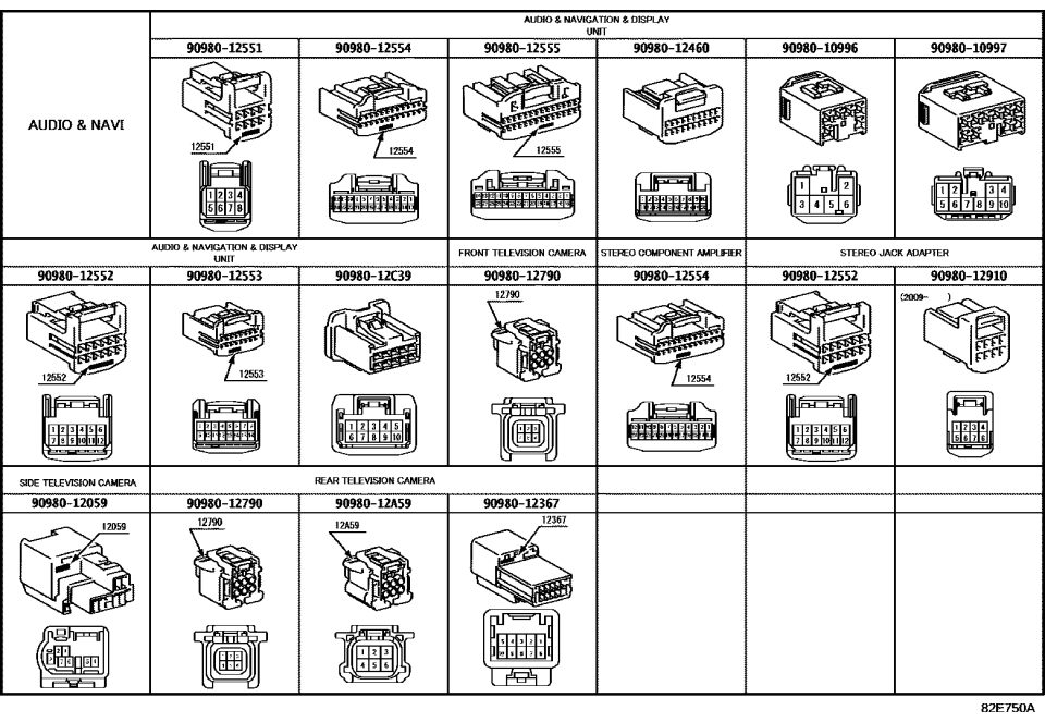 Lexus 90980-12790 Housing, Connector F