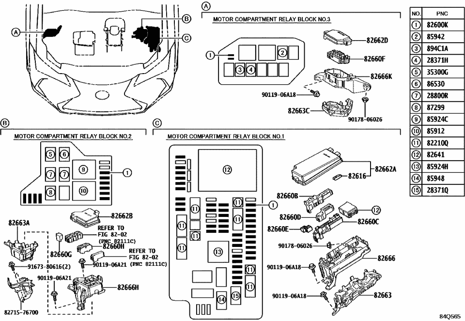 Lexus 82662-76200 COVER, RELAY BLOCK