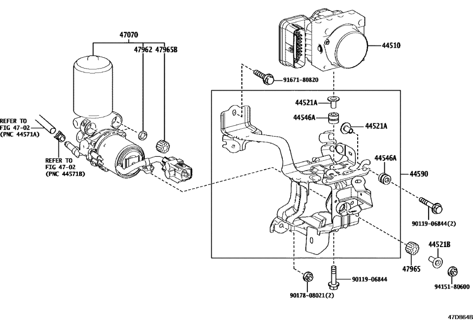 Lexus 44050-76180 ACTUATOR ASSY, BRAKE