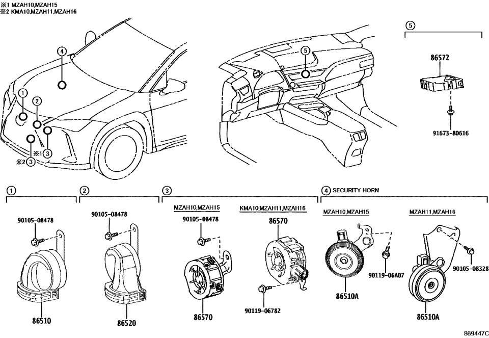 Lexus 865H2-76010 CONTROLLER, AVAS SPE