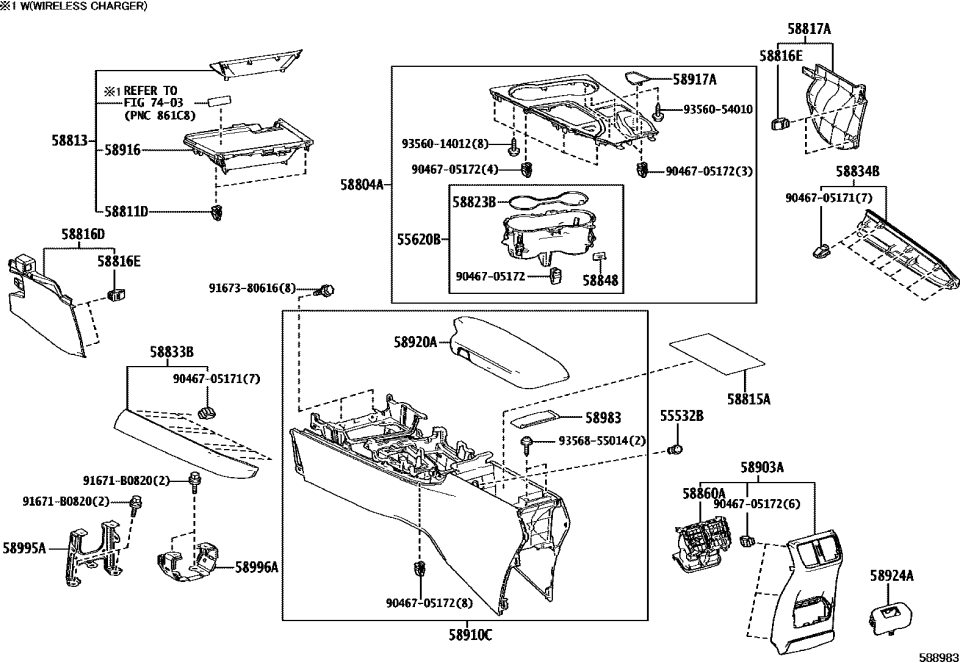 Lexus 58916-76050 MAT, BOX BOTTOM