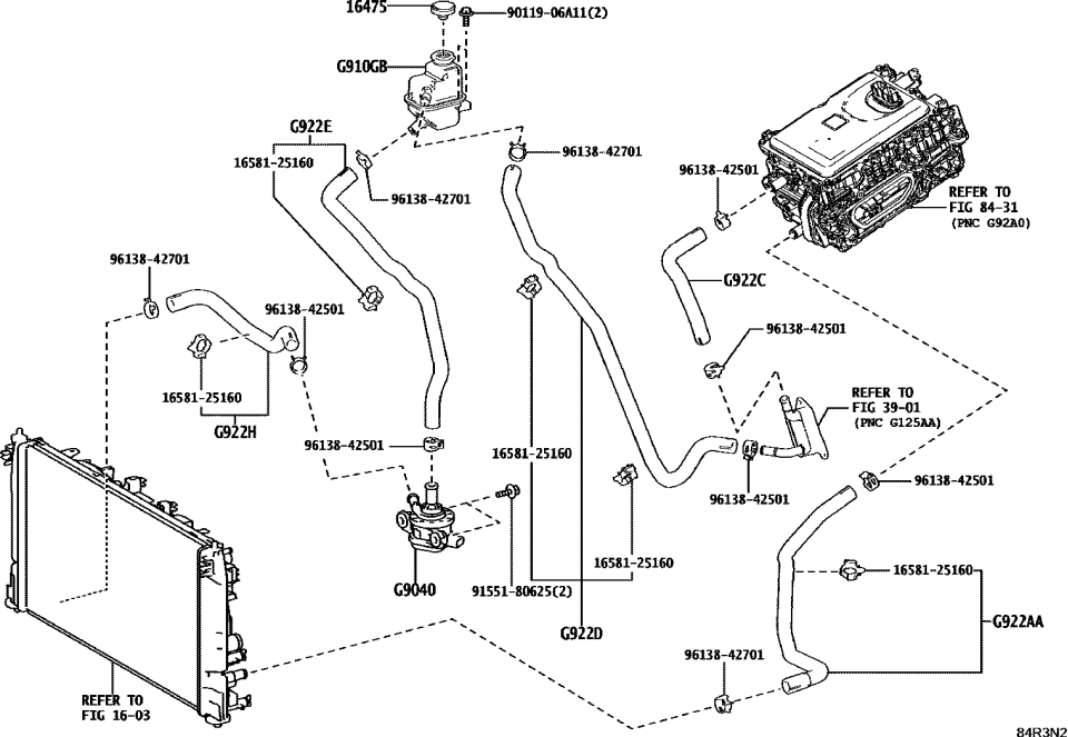 Lexus G922C-76020 HOSE, INVERTER COOLI
