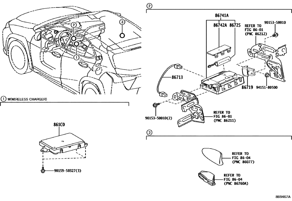 Lexus 861C0-48110 CRADLE ASSY, MOBILE