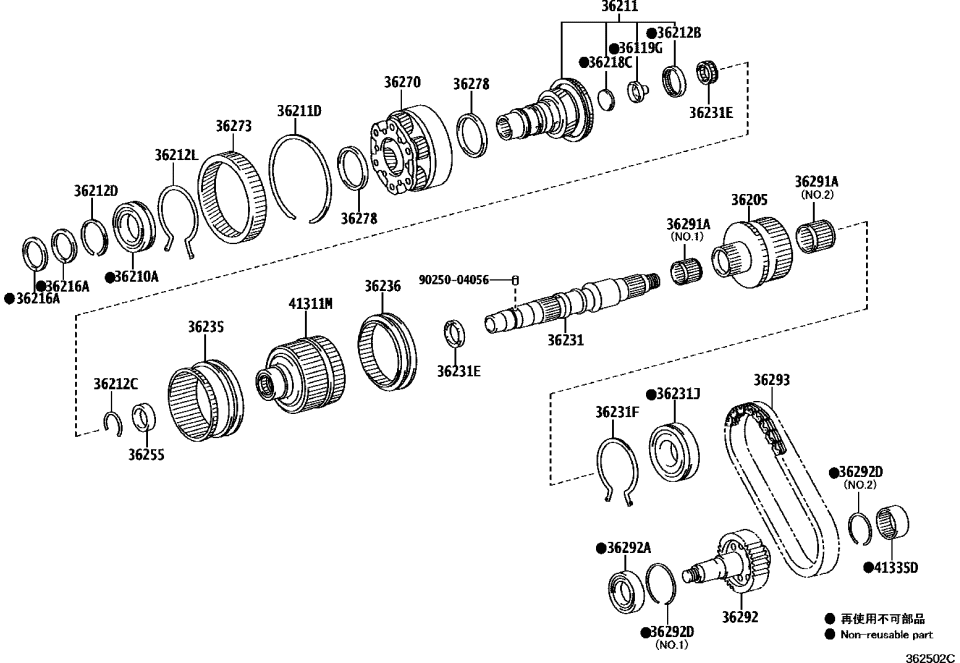 Lexus 36292-60010 SPROCKET, TRANSFER D