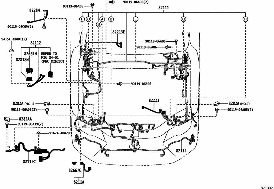 Lexus 82223-60J10 WIRE, SWITCH