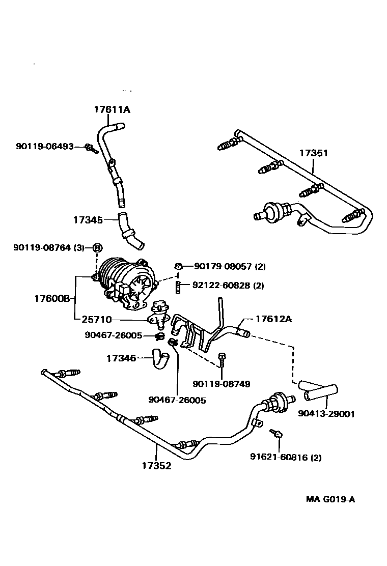 Lexus 90119-08749 Bolt, W/Washer