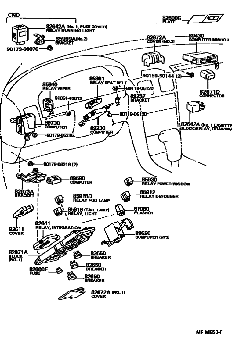 Lexus 89730-50011 Security Warning Computer Assembly