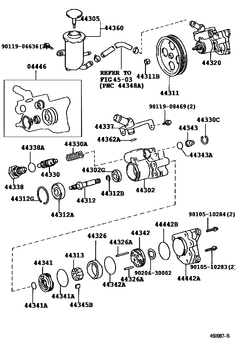 Lexus 90105-10283 Bolt, Washer Based H