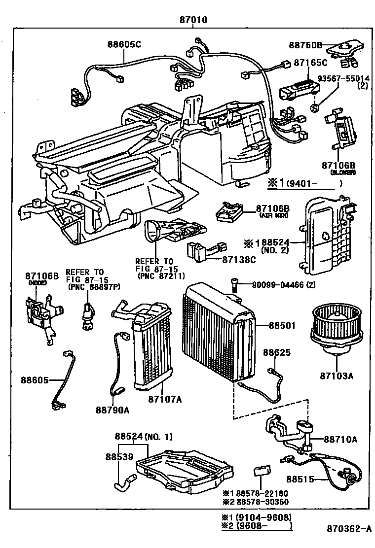Lexus 87010-24130 Unit Assy, Air Conditioner