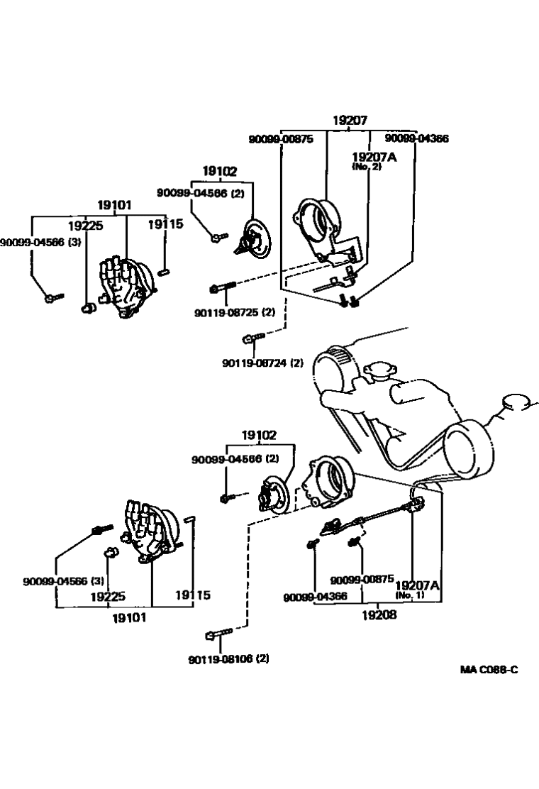 Lexus 90099-04366 Bolt,W/WASHER
