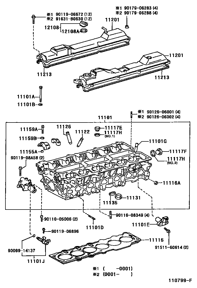 Lexus 90119-06672 Bolt, W/Washer