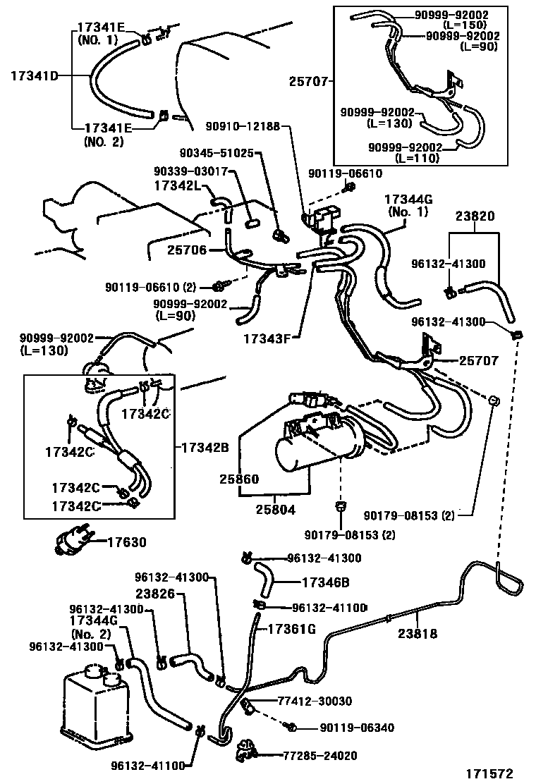 Lexus 17361-46110 Tube, Air
