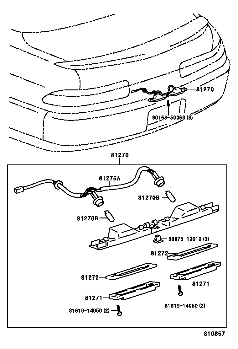 Lexus 81270-24030 Lamp Assy, License Plate