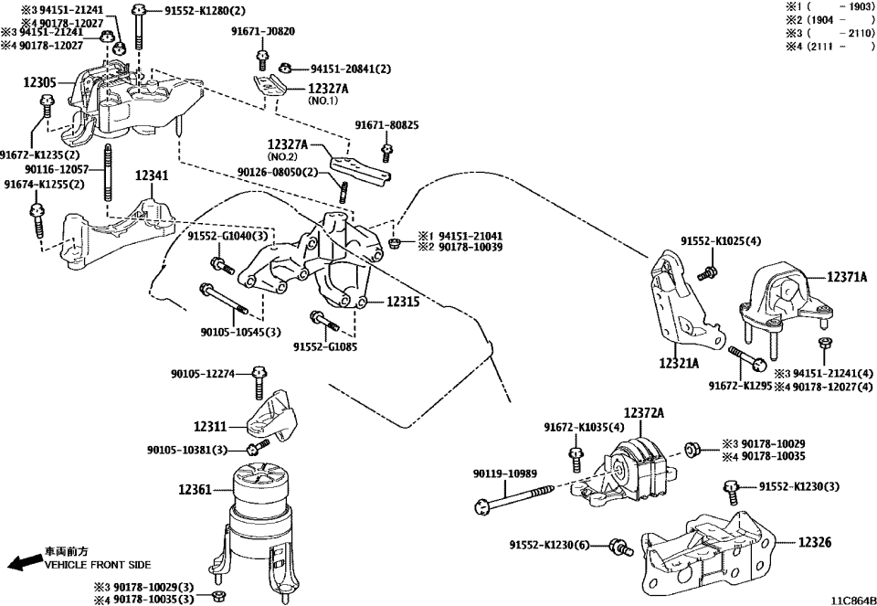 Lexus 91552-K1230 Bolt, FLANGE