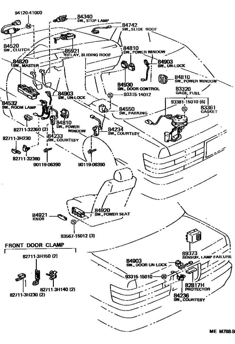 Lexus 82711-3H140 Clamp, Wiring Harness