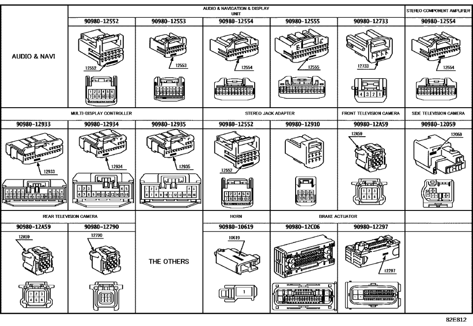 Lexus 90980-12297 Housing, Connector F