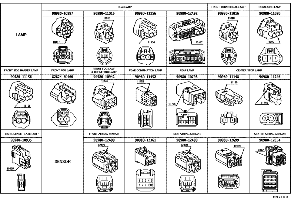 Lexus 90980-11452 Housing, Connector Male