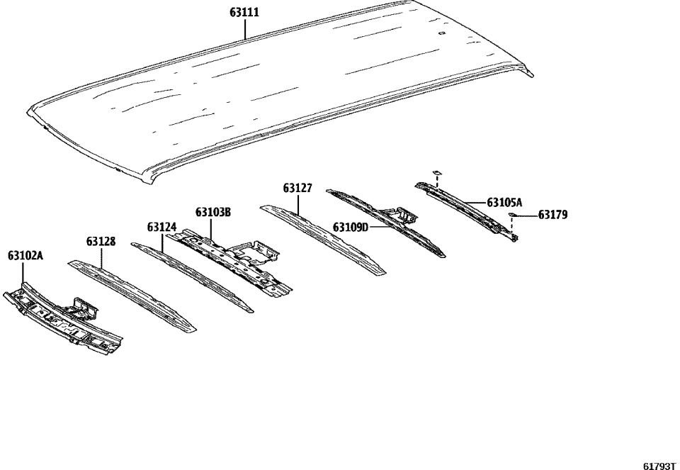 Lexus 63105-60320 FRAME SUB-ASSY, BACK
