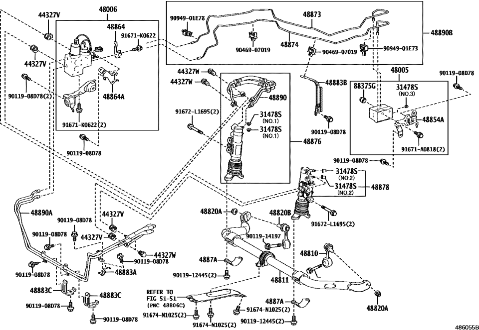 Lexus 90119-14197 BOLT, W/WASHER