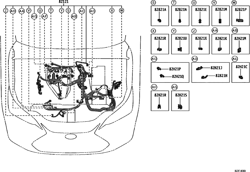 Lexus 82821-33610 COVER, CONNECTOR