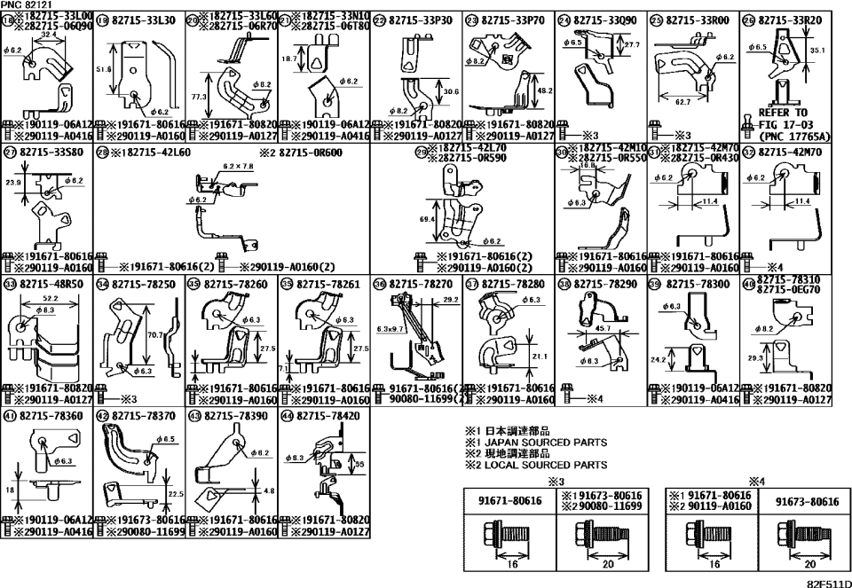 Lexus 82715-78280 BRACKET, WIRING HARN