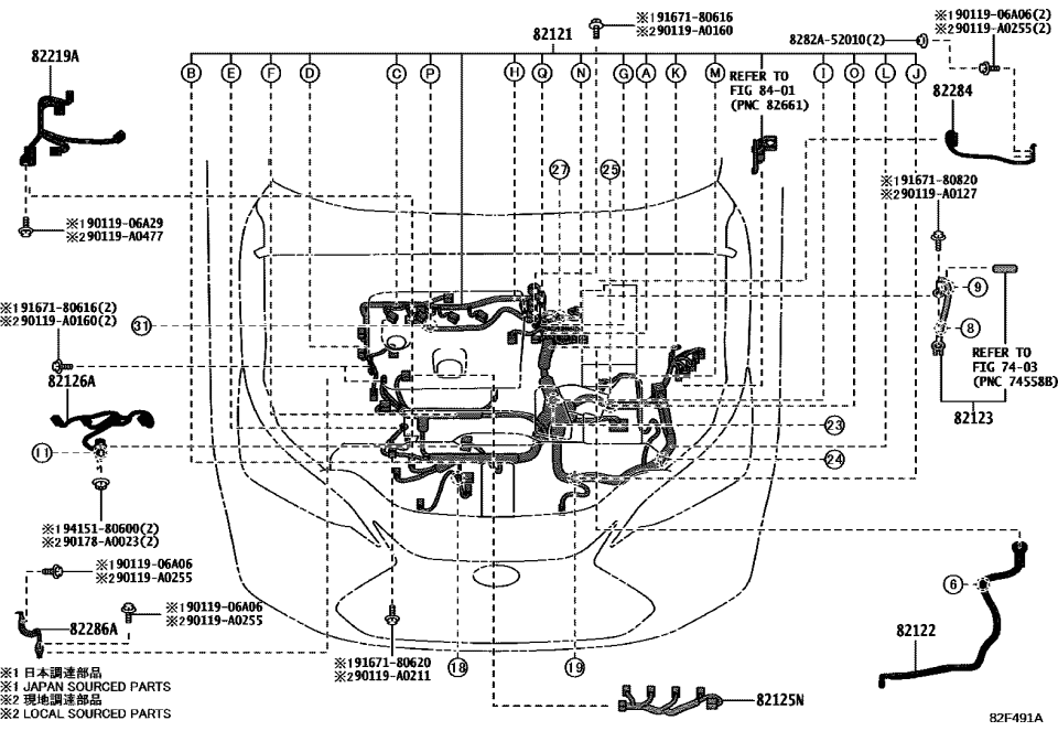 Lexus 82122-F6010 WIRE, ENGINE, NO.2