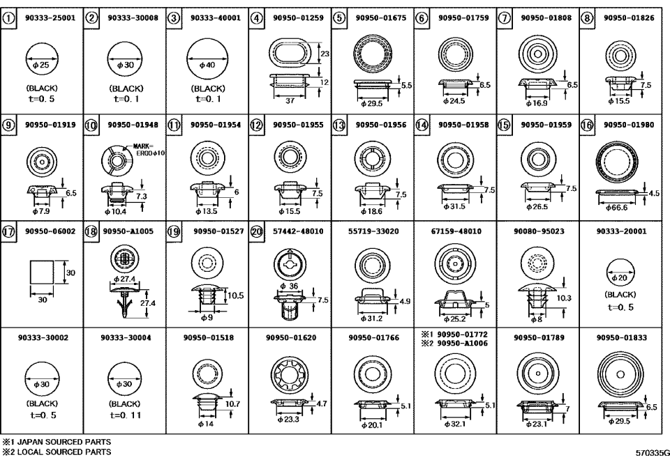 Lexus 90333-30004 Plug, Plate