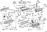 Diagram for 1999 Lexus LX470 Cylinder Head Bolts - 90910-02132
