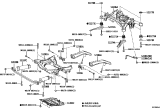 Diagram for Lexus LS500h Crossmember Bushing - 52275-11010