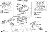 Diagram for Lexus RX330 Exhaust Manifold Gasket - 17173-31020