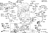 Diagram for Lexus IS350 Thermostat Gasket - 16346-36011